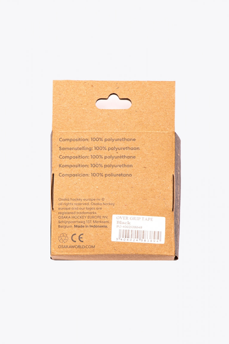 Osaka overgrip black in packaging. Back view