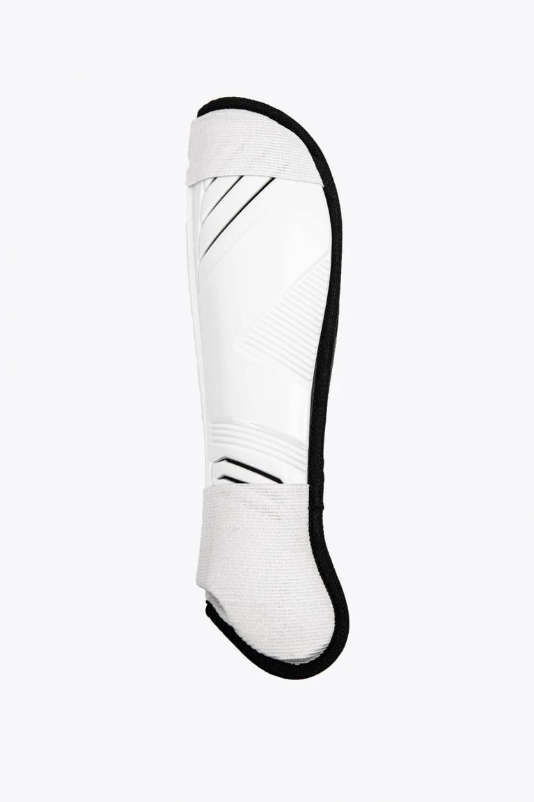 Osaka Shinguard white and black with logo. Side view