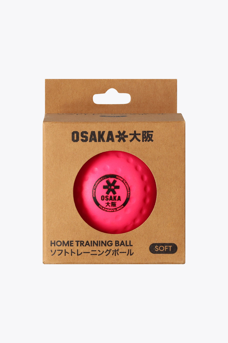 Home training hockey ball in box, fluo pink dimple texture, soft