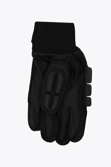 Osaka Hockey Indoor Glove Yoroi Full Foam - Left Hand | Blue Topaz Left-hand indoor hockey glove, black with teal foam knuckle pads