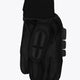 Left-hand indoor hockey glove, black with molded backhand protector