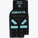 Left hockey glove, black with Blue Topaz foam pads and thumb guards