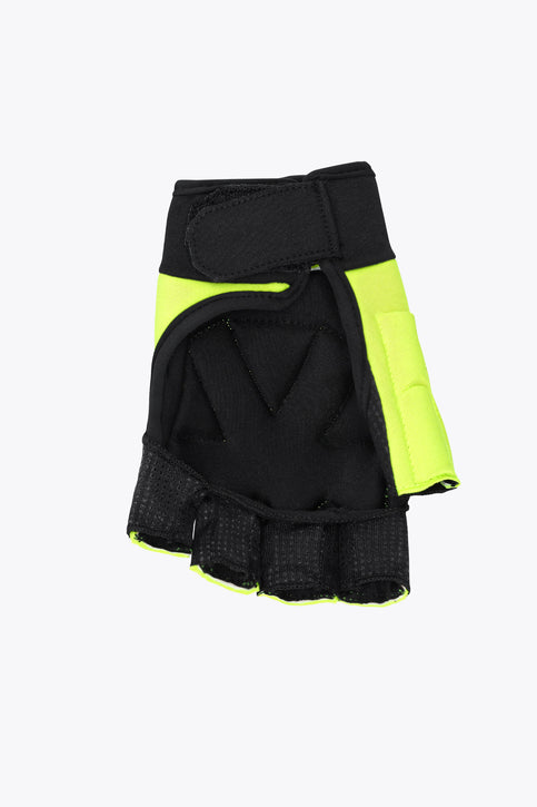 Osaka Hockey Glove Armadillo | Wild Lime Neon green and black hockey armadillo glove with black wrist strap