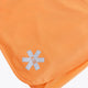 Osaka women ball skort in orange with logo in white. Detail logo view