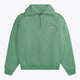 Osaka women half zip sweater green. Front flatlay view