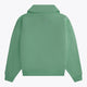 Osaka women half zip sweater green. Back flatlay view