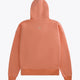 Osaka women hoodie in peach with white logo. Back flatlay view