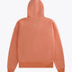 Osaka women hoodie in peach with white logo. Back flatlay view