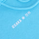 Osaka women hoodie in light blue with white logo. Front detail logo view