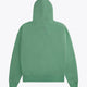 Osaka women hoodie in green with white logo. Back flatlay view