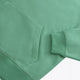 Osaka women hoodie in green with white logo. Detail sleeve flatlay view