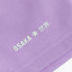 Osaka women shorts in light purple with logo in white. Front flatlay detail logo view