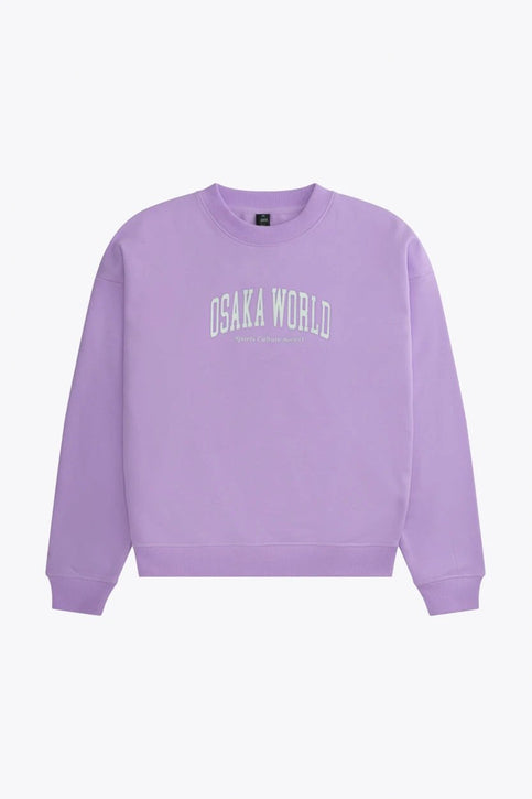 Osaka Women Sweater | Light Purple Osaka women sweater in light purple with logo in white. Front flatlay view