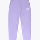 Osaka women sweatpants in light purple with logo in white. Front flatlay view