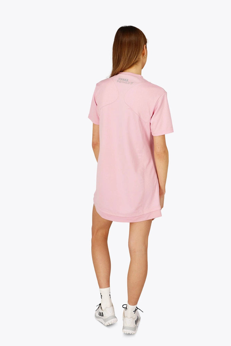Osaka Osaka Women V-Neck Tech Dress | Fondant Pink - Activewear Apparel