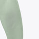 Osaka women shimuresu leggin in jadeite with logo in grey. Detail fabric view