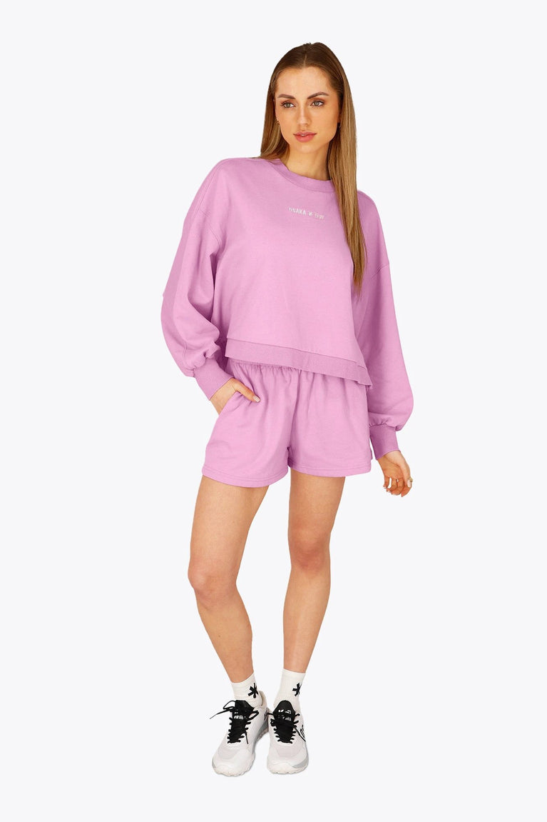 Osaka Osaka Women Cropped Sweater | Begonia Pink - Sweaters Apparel