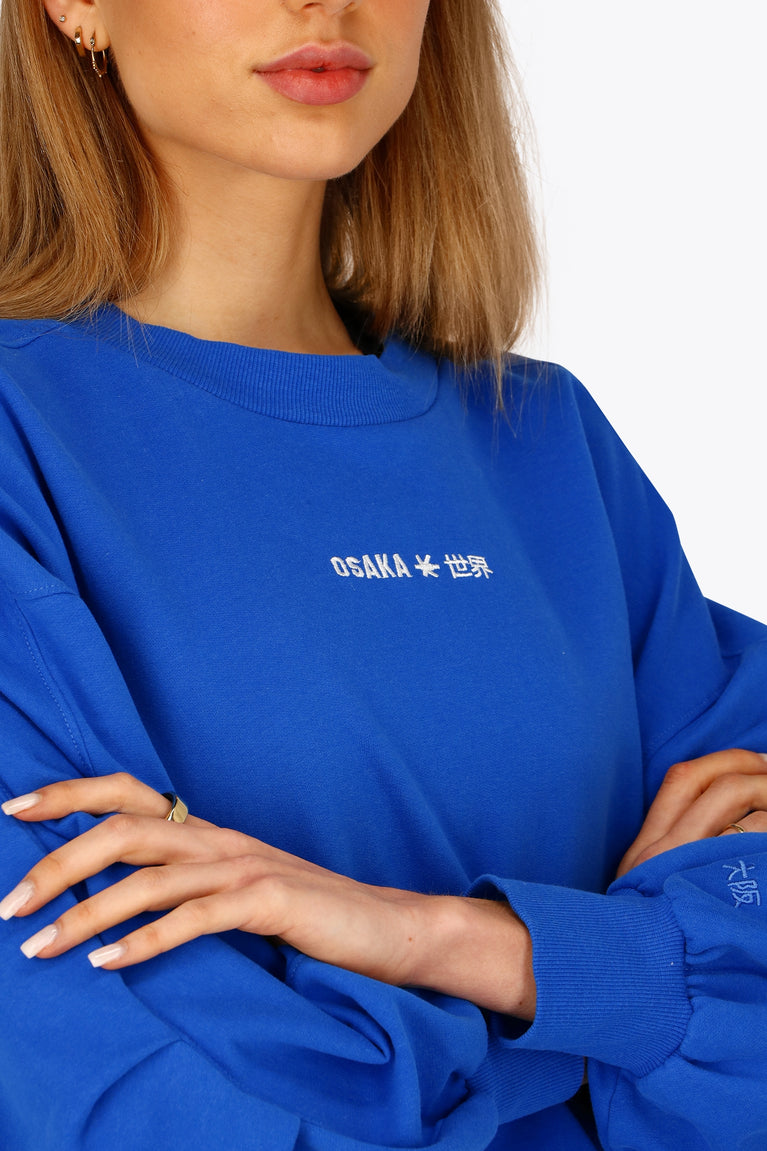 Osaka Women Cropped Sweater | Princess Blue