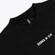 Osaka unisex sweater signature black with white logo. Front detail logo view