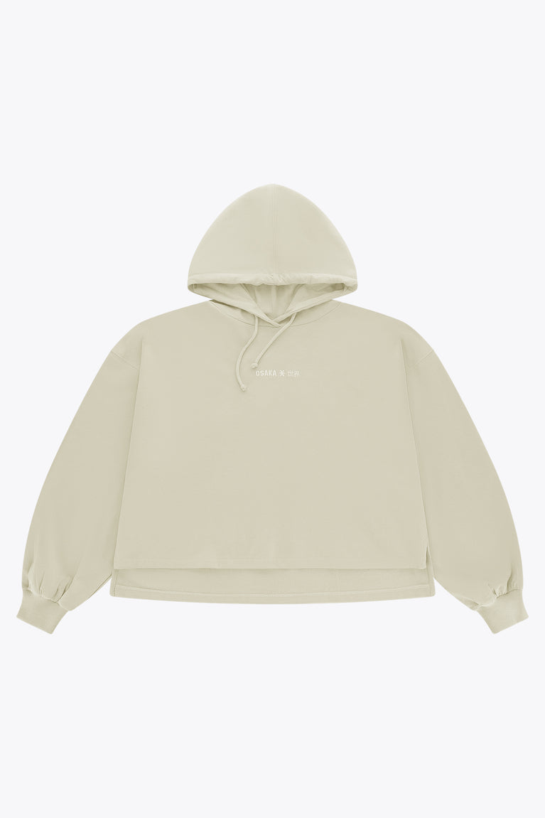Osaka Women Cropped Hoodie | Warm Grey