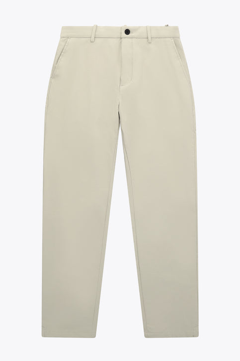 Osaka Men Technical Golf Pants | Beige Beige men’s technical golf pants with belt loops, flat front, and side pockets