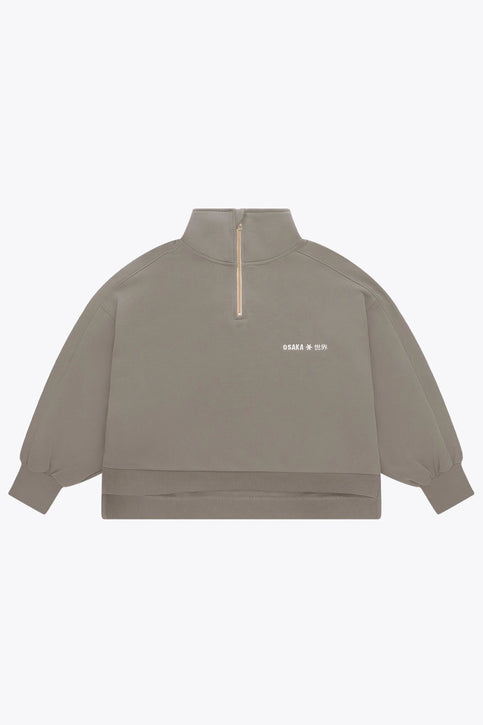 Osaka Women Cropped Half Zip Sweater | Cloudburst Osaka Osaka Women Cropped Half Zip Sweater | Cloudburst - Sweaters Apparel