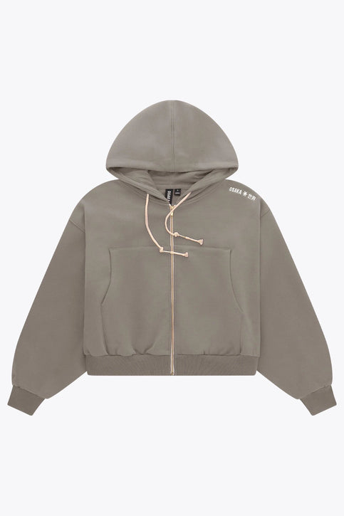 Osaka Women Cropped Full Zip Hoodie | Cloudburst Osaka Osaka Women Cropped Full Zip Hoodie | Cloudburst - Hoodies Apparel