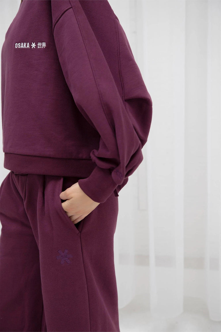 Osaka Osaka Women Sweatpants Wide Leg | Cherry Lacquer - Sweatpants Apparel