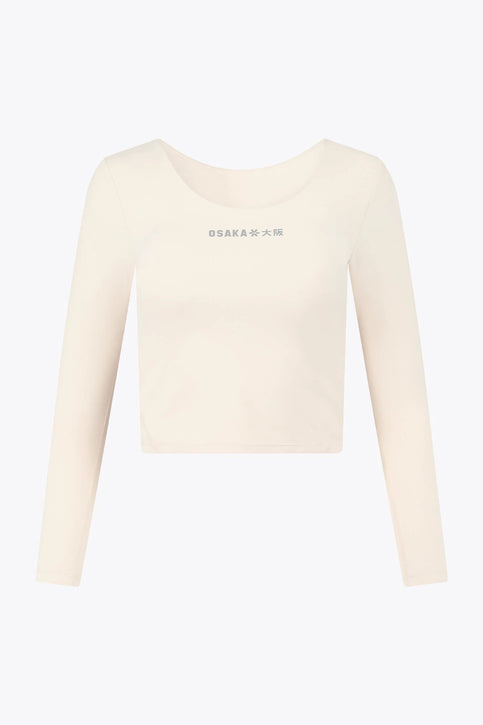 Osaka Women Cropped Long Sleeve Tee | Ecru Osaka Osaka Women Cropped Long Sleeve Tee | Ecru - T-Shirts Apparel