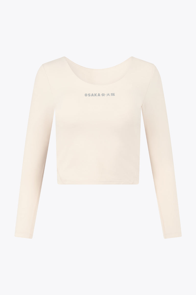 Osaka Women Cropped Long Sleeve Tee | Ecru
