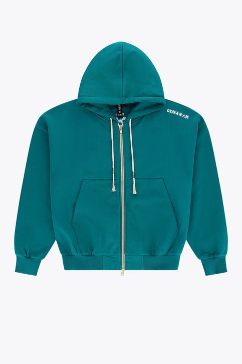 Osaka Men Full Zip Hoodie | Transformative Teal Osaka Men Full Zip Hoodie | Transformative Teal