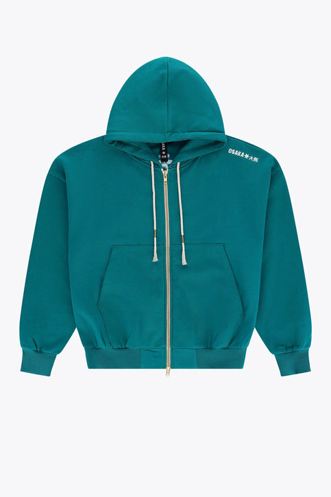 Osaka Men Full Zip Hoodie | Transformative Teal Osaka Osaka Men Full Zip Hoodie | Transformative Teal - Hoodies Apparel