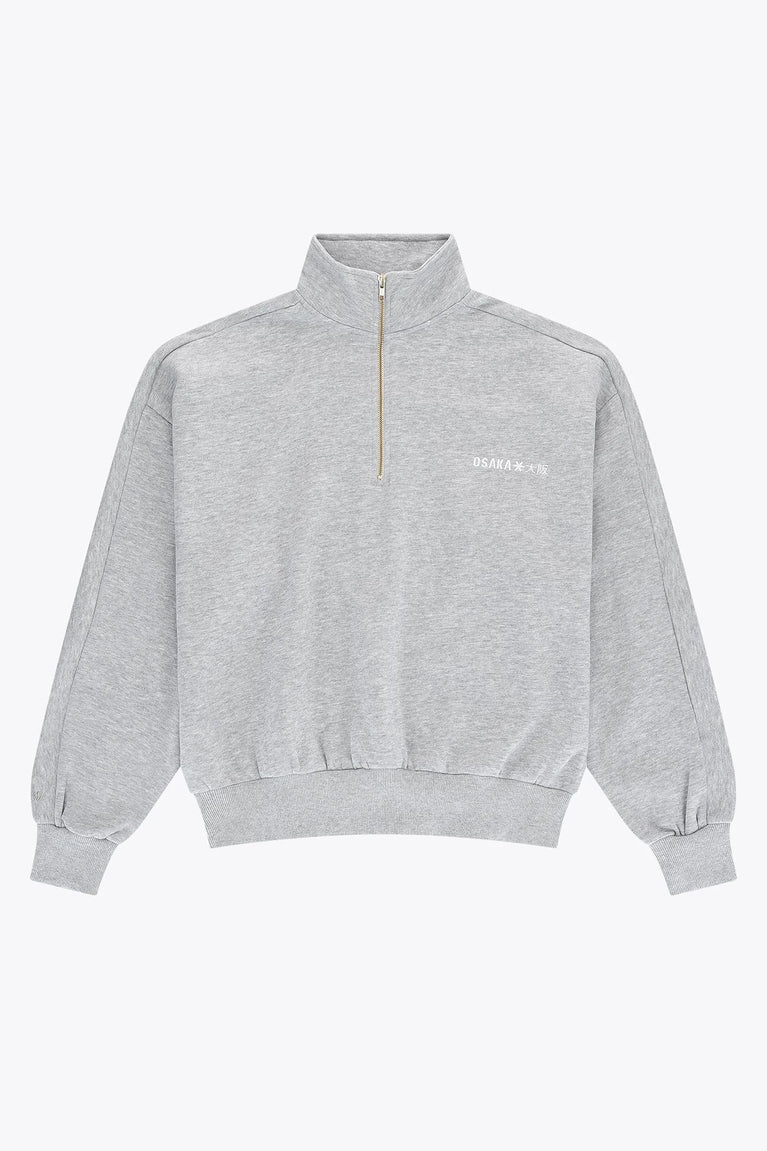 Osaka Osaka Men Half Zip Sweater | Heather Grey - Sweatshirts Apparel