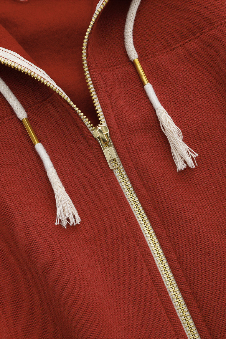 Osaka Women Cropped Full Zip Hoodie | Brunette