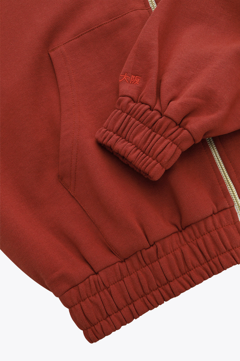 Osaka Women Cropped Full Zip Hoodie | Brunette