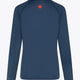 Women’s long-sleeve court tee, dark blue, with red Osaka emblem on back
