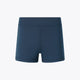 Women’s navy blue fitted shorts with visible waistband seam