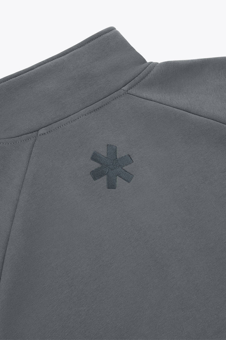 Women’s full-zip sweater back panel with small star emblem