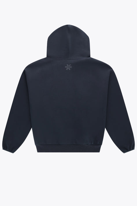Osaka Unisex Hoodie Neo Knit | Navy Navy unisex knit hoodie with hood and kangaroo pocket