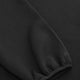 Black unisex hoodie sleeve with ribbed cuff and smooth fabric finish.