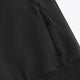 Black unisex hoodie sleeve and ribbed hem cuff with subtle stitching.