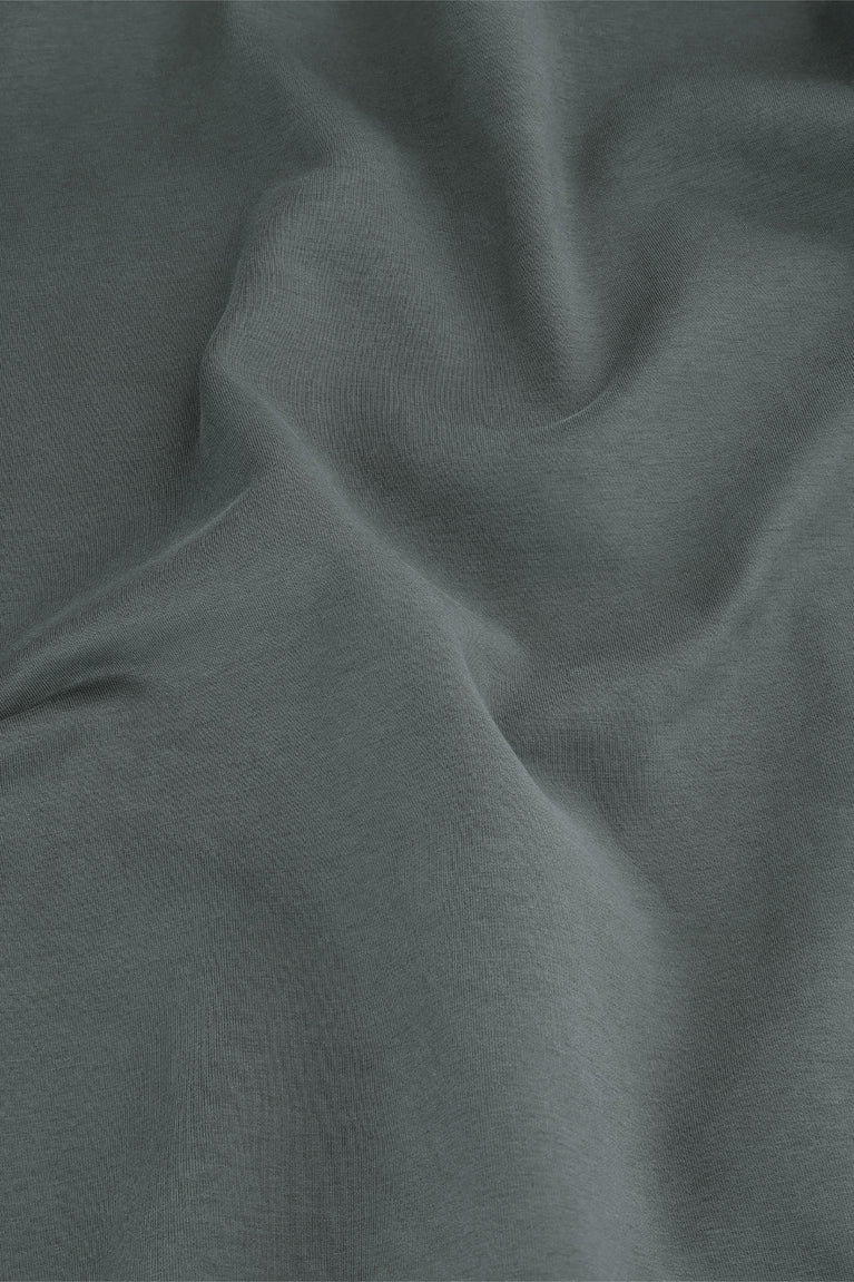 Dark grey melange unisex hoodie fabric texture close-up