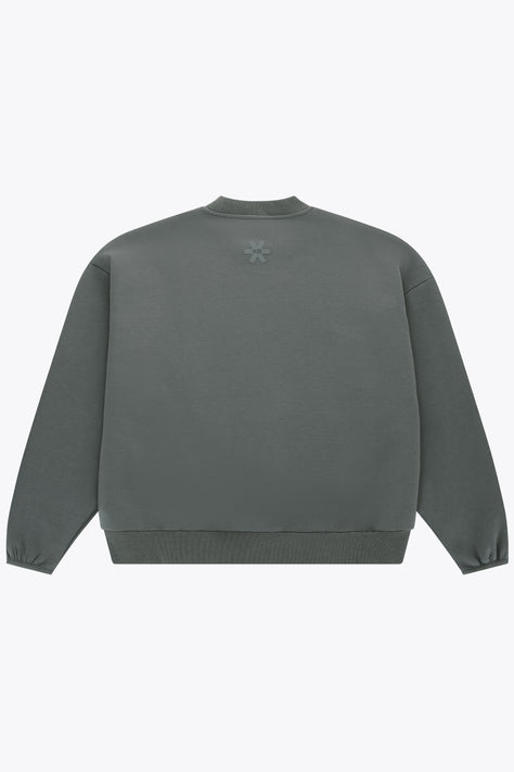 Osaka Unisex Sweater Neo Knit | Dark Grey Melange Unisex crewneck sweater in dark grey melange, ribbed cuffs and hem