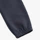 Navy sweatpants leg with elastic ankle cuff