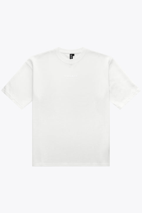Osaka Unisex Boxy Tee Intraloom | White White unisex boxy crewneck T-shirt with short sleeves and small chest logo print