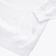 White hoodie with smooth cuffs and stitched seam detail on sleeve