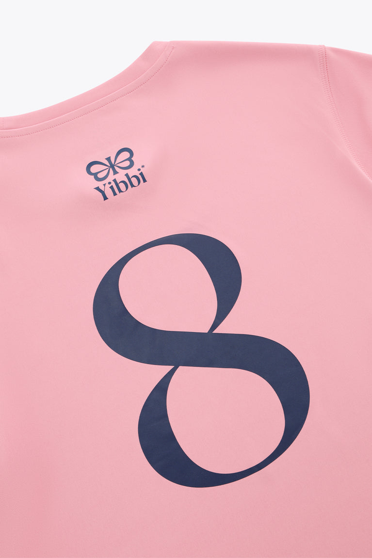 Yibbi Adults Sports Tee | Pastel Pink