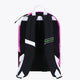 Osaka pro tour compact backpack in pink with logo in white. Back view