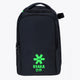 Osaka sports backpack in black with logo in green. Front view
