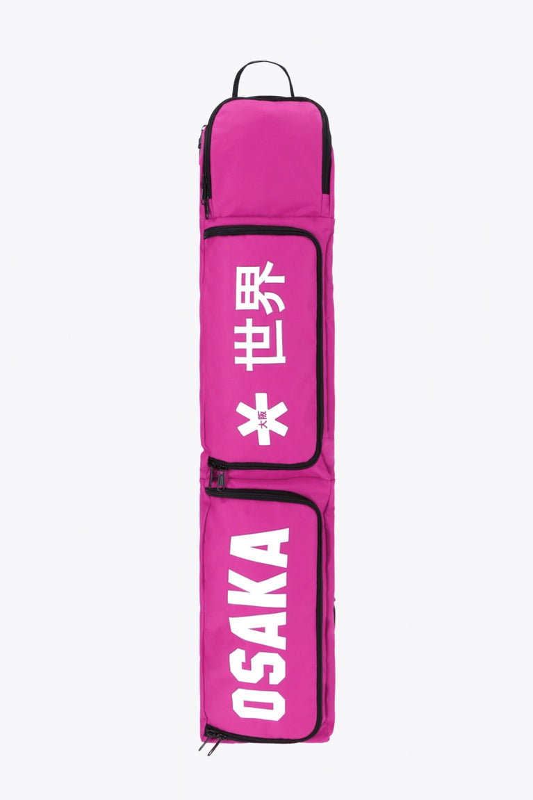Osaka sports stickbag medium in pink with logo in white. Front view